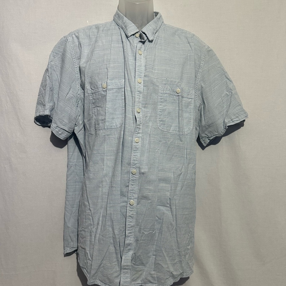 George Men’s Light Blue Button-Down Shirt – Size 2XL